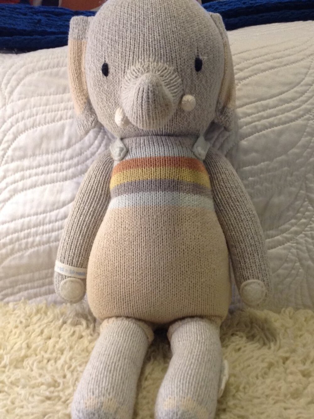 Cuddle & Kind Premium Handmade Elephant Doll (Peru) Hand Knit Heirloom Quality